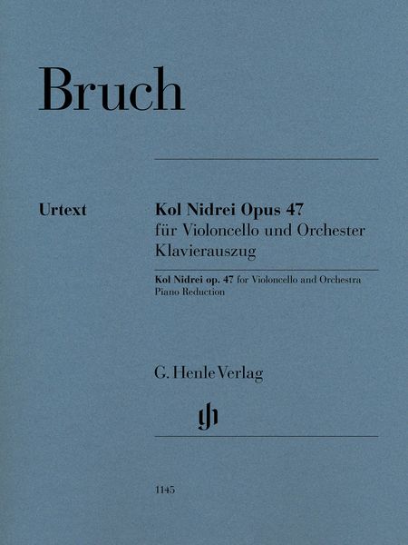 Kol Nidrei, Op. 47 : Für Violoncello und Orchester - Klavierauzug / edited by Annette Oppermann.