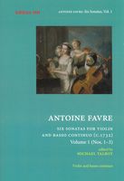 Six Sonatas : For Violin and Continuo (C. 1732) - Vol. 1 (Nos. 1-3) / edited by Michael Talbot.