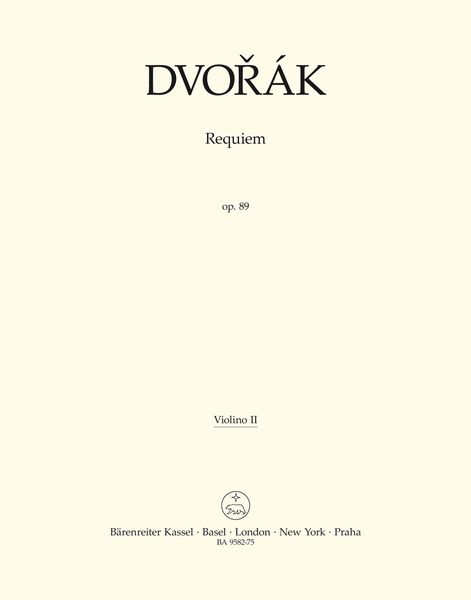 Requiem, Op. 89 : For Solo Voices, Chorus and Chamber Orchestra / arranged by Joachim Linckelmann.