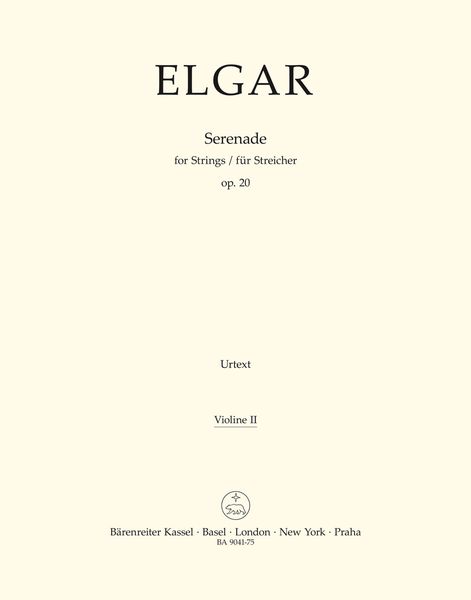 Serenade, Op. 20 : For Strings / edited by Christopher Hogwood.