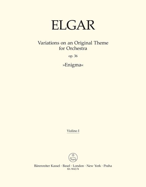 Variations On An Original Theme, Op. 36 : For Orchestra (Enigma) / edited by Christopher Hogwood.