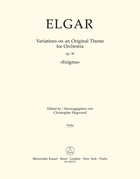 Variations On An Original Theme, Op. 36 : For Orchestra (Enigma) / edited by Christopher Hogwood.