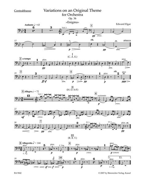 Variations On An Original Theme, Op. 36 : For Orchestra (Enigma) / edited by Christopher Hogwood.