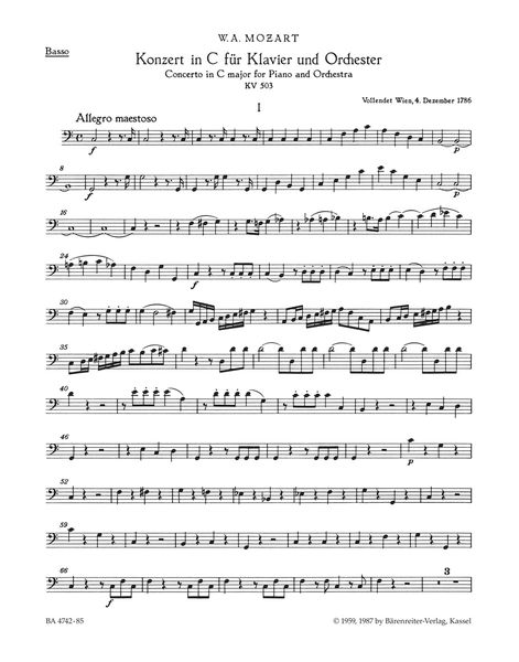Concerto No. 25 In C Major, K. 503 : For Piano and Orchestra / edited by Hermann Beck.