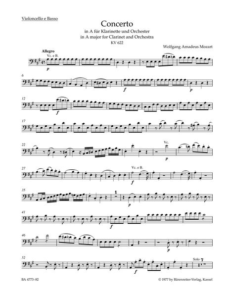 Concerto In B Flat Major, K. 622 : For Clarinet and Orchestra - Piano reduction.