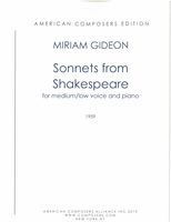 Sonnets From Shakespeare : For Medium/Low Voice and Piano (1959).