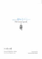 Iktsuarpok : For Percussion Solo (2016).