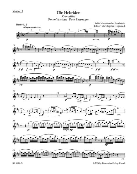 The Hebrides : Concert Overture, Op. 26 (1830/1832) / edited by Christopher Hogwood.