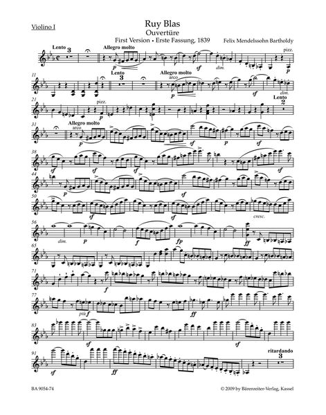 Ruy Blas Overture, Op. 95 (Versions 1 and 2) / edited by Christopher Hogwood.