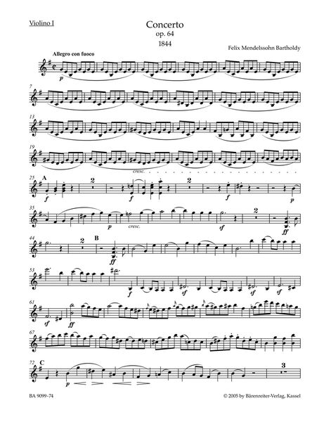 Konzert In E-Moll, Op. 64 : Für Violine und Orchester - Piano reduction.