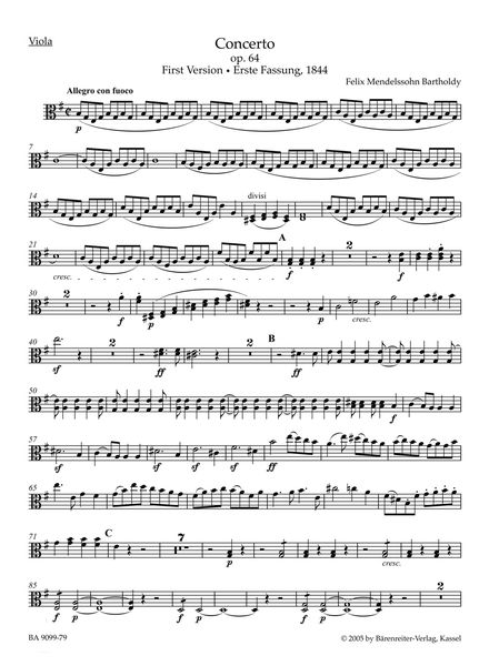 Konzert In E-Moll, Op. 64 : Für Violine und Orchester - Piano reduction.