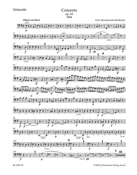 Konzert In E-Moll, Op. 64 : Für Violine und Orchester - Piano reduction.