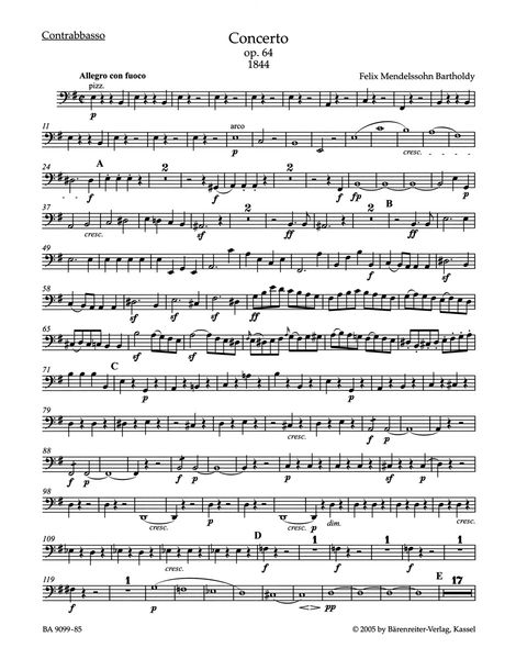 Konzert In E-Moll, Op. 64 : Für Violine und Orchester - Piano reduction.