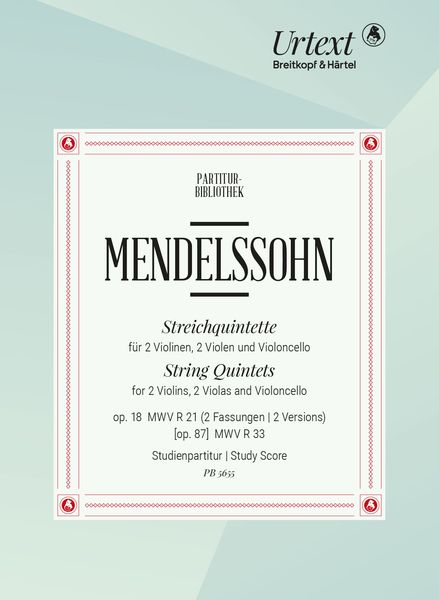 Streichquintette : Für 2 Violinen, 2 Violen und Violoncello / edited by Clemens Harasim.