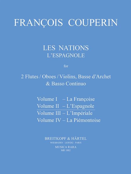 Les Nations, Vol. 2 : l'Espagnole : For Two Flutes, Basse d'Archet and Basso Continuo.