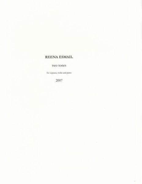 Two Tones : For Soprano, Violin and Piano (2007).