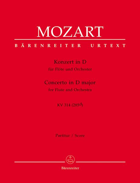 Concerto In D Major, K. 314 (285d) : For Flute and Orchestra / edited by Franz Giegling.