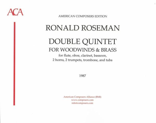 Double Quintet : For Woodwinds and Brass (1987).