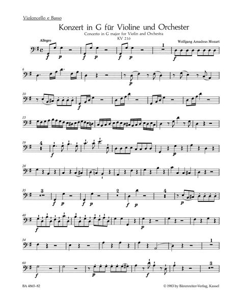 Concerto In G Major : For Violin and Orchestra, No. 3, K. 216 / Ed. Christoph-Hellmut Mahling.