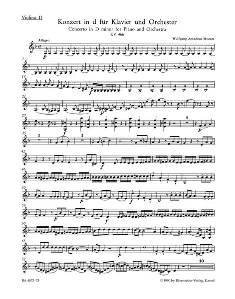Concerto No. 20 In D Minor, K. 466 : For Piano and Orchestra / Ed. Engel, Heussner.