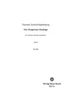 Vier Ringelnatz-Gesänge : Für Mittlere Stimme und Klavier (2019).