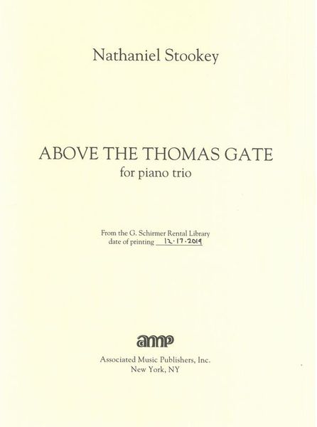 Above The Thomas Gate : For Piano Trio (2001).