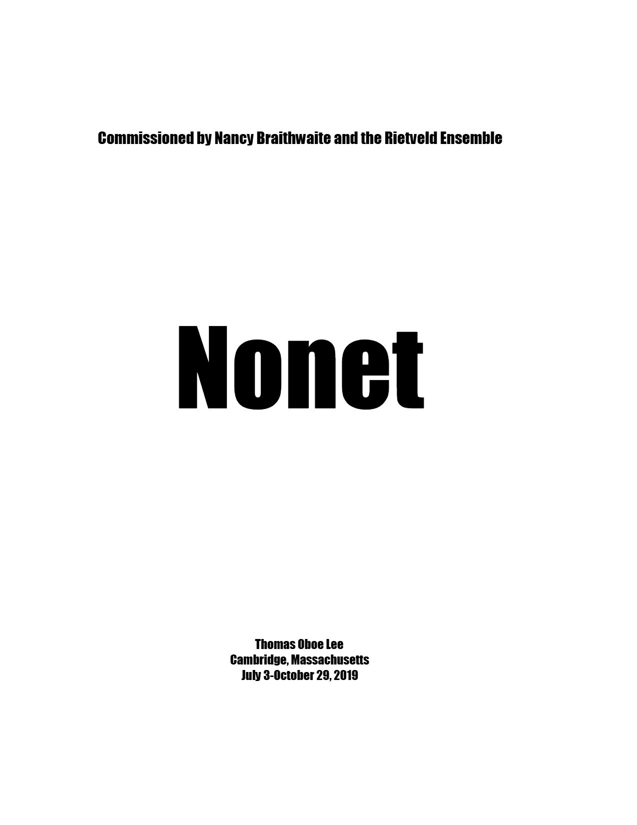 Nonet (2019).