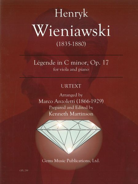Legende In C Minor, Op. 17 : For Viola and Piano / arranged by Marco Anzoletti.