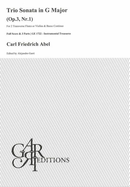Trio Sonata In G Major, Op. 3 Nr. 1 : For 2 Transverse Flutes Or Violins and Basso Continuo.