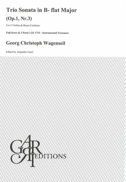 Trio Sonata In B Flat Major, Op. 1 Nr. 3 : For 2 Violins and Basso Continuo / Ed. Alejandro Garri.