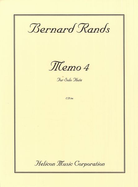 Memo 4 : For Solo Flute.