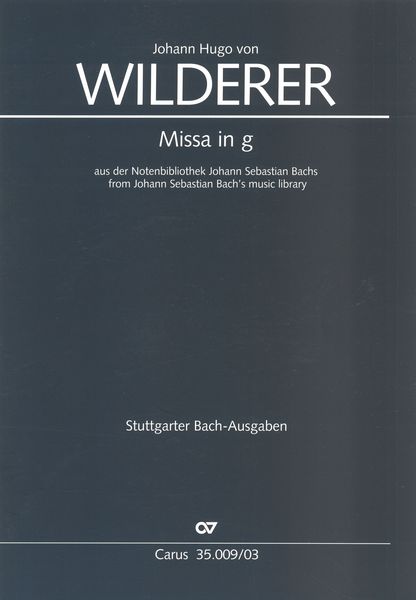 Missa In G Minor - Kyrie and Gloria / edited by Frieder Rempp.