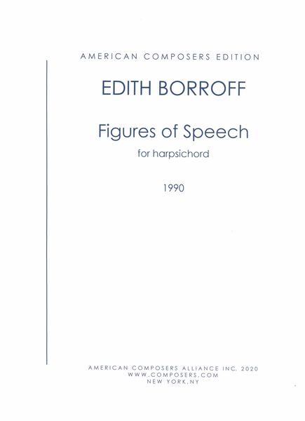 Figures of Speech : For Harpsichord (1987-1990).