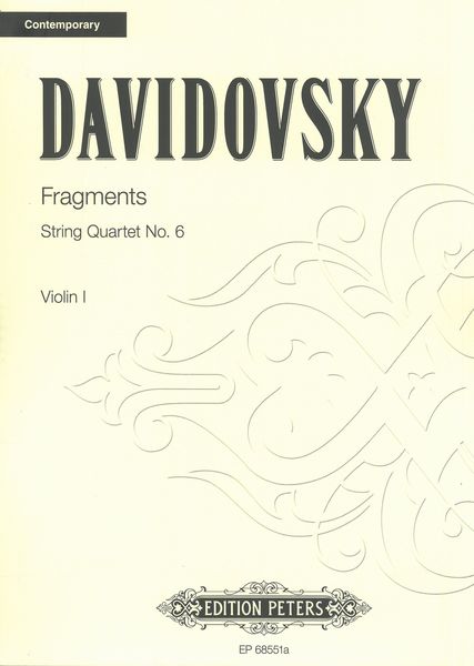 Fragments : String Quartet No. 6 (2016).