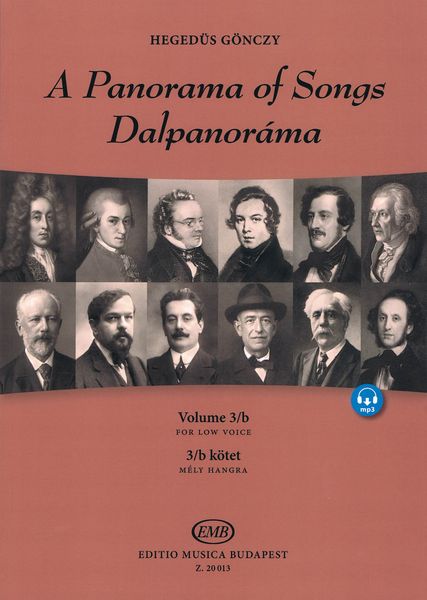 A Panorama of Songs, Vol. 3/B : For Low Voice / compiled and edited by Katalin Hegedüs Gönczy.