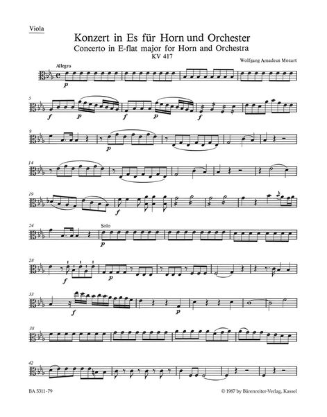 Concerto In E Flat Major : For Horn and Orchestra, No. 2, K. 417 / edited by Franz Giegling.