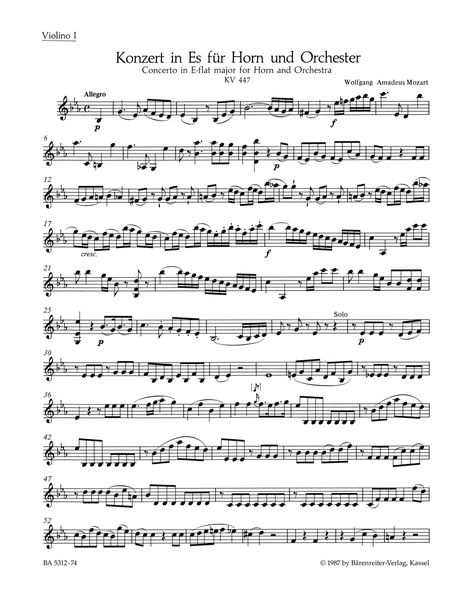 Concerto In E Flat Major : For Horn and Orchestra, No. 3, K. 447 / edited by Franz Giegling.