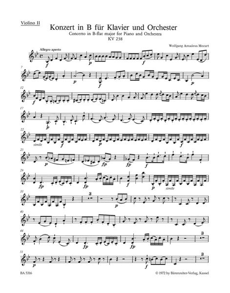 Concerto No. 6 In Bb Major, K. 238 : For Piano and Orchestra / Two-Piano reduction.
