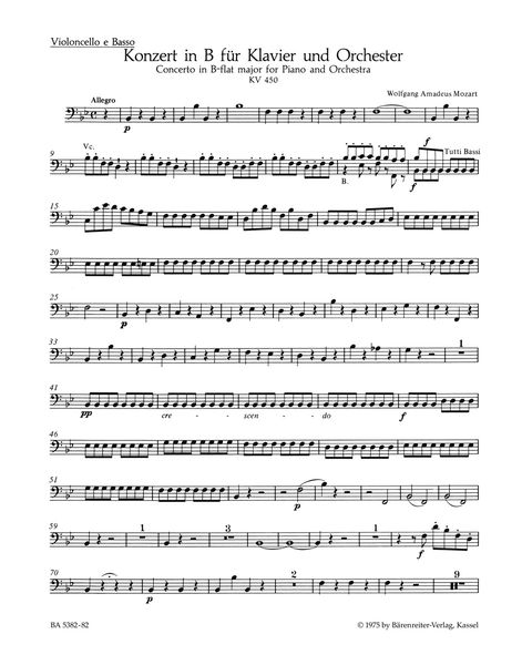 Concerto No. 15 In B Flat Major : For Piano and Orchestra, K. 450 / edited by Marius Flothuis.