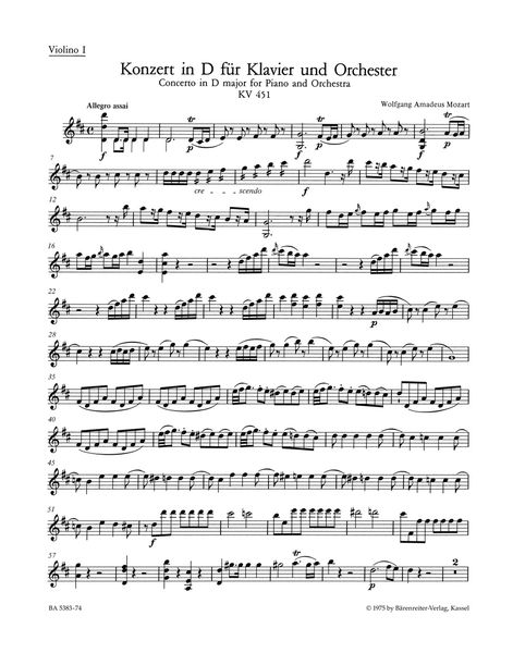 Concerto No. 16 In D Major, K. 451 : For Piano and Orchestra / edited by Marius Flothuis.