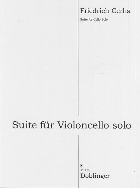 Suite : Für Violoncello Solo (2016).