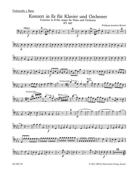 Concerto No. 22 In E Flat Major, K. 482 : For Piano and Orchestra / Ed. Hans Engel, Horst Huessner.