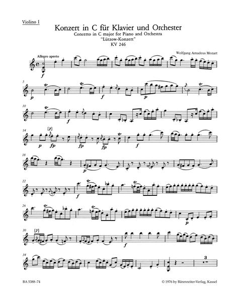 Concerto No. 8 In C Major, K. 246 : For Piano and Orchestra / edited by Christoph Wolff.