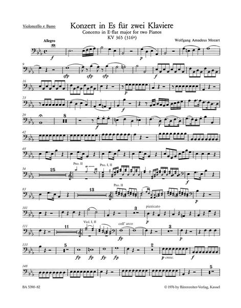 Concerto No. 10 In Eb Major, K. 365 (316a) : For Two Pianos and Orchestra / Ed. Christoph Wolff.