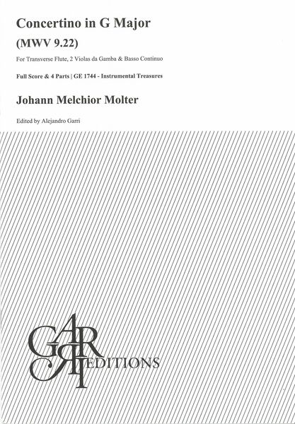 Concertino In G Major, MWV 9.22 : For Transverse Flute, 2 Violas Da Gamba and Basso Continuo.