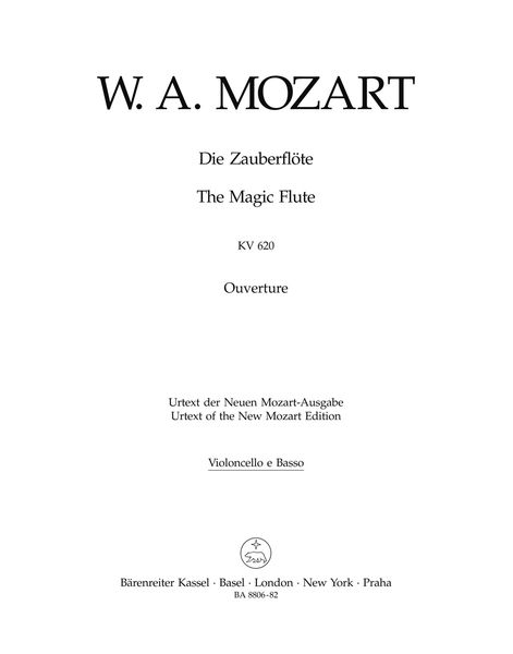 Magic Flute, K. 620 : Overture / edited by Gernot Gruber and Alfred Orel.