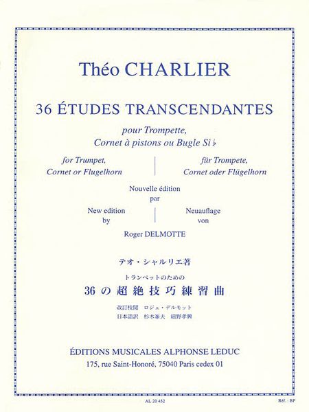 36 Etudes Transcendantes : Pour Trompette, Cornet A Pistons Ou Bugle Si B.