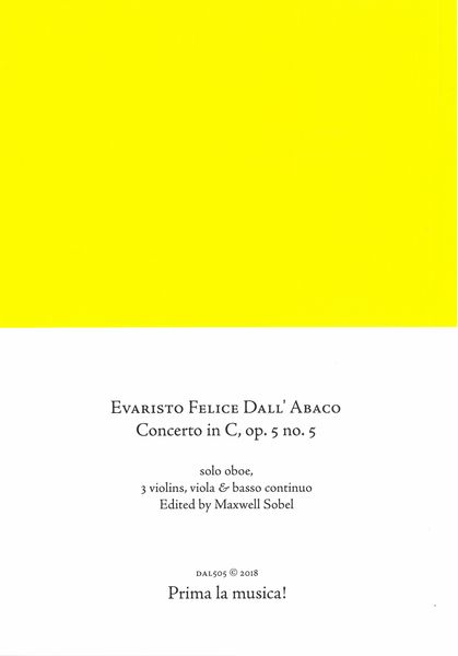Concerto In C, Op. 5 No. 5 : For 2 Solo Violins, 2 Violins, Viola and Basso Continuo.