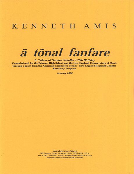 Tonal Fanfare : For Band (1996).