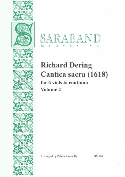 Cantica Sacra (1618), Vol. 2 : For 6 Viols and Continuo / arranged by Patrice Connelly.